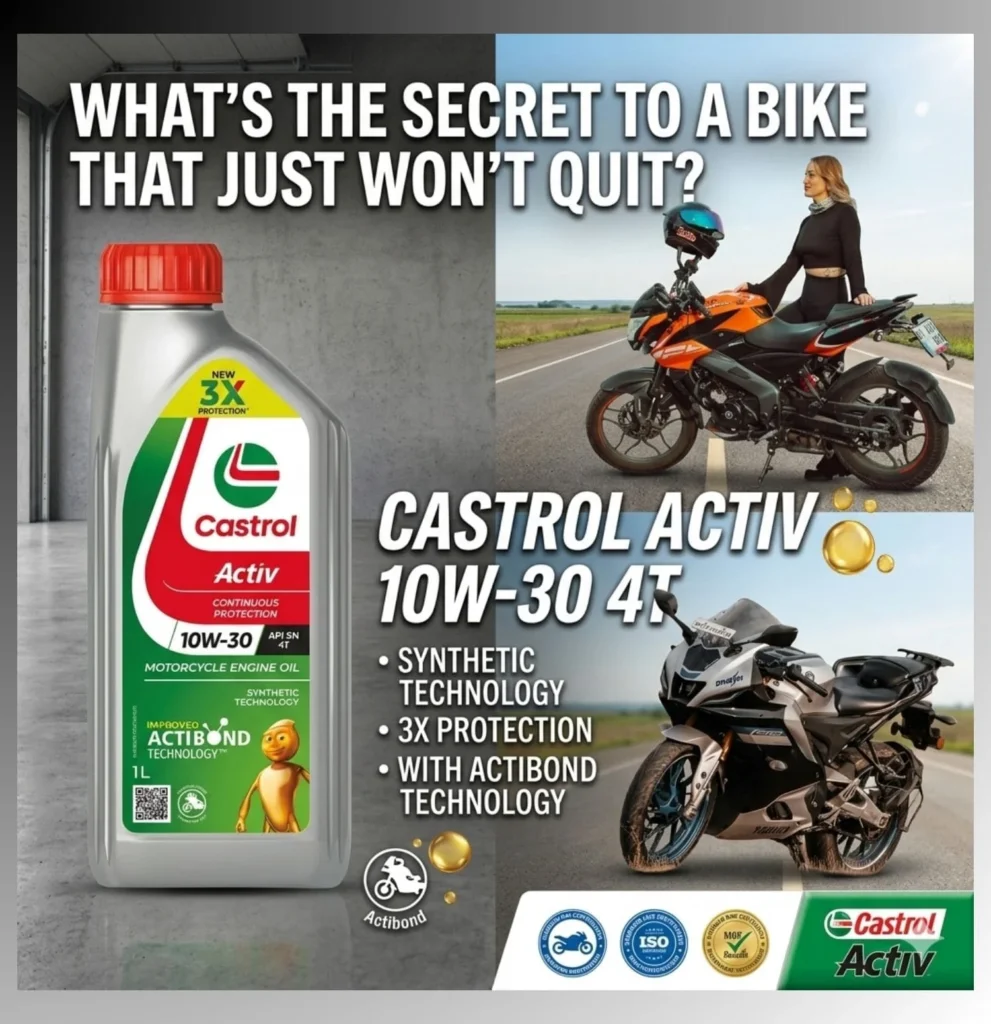 Castrol Activ 10w-30-4t Engine Oil for Bikes